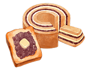 小倉トースト風バウムのイラスト