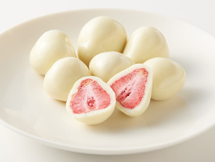 不揃い　ホワイトチョコがけいちご