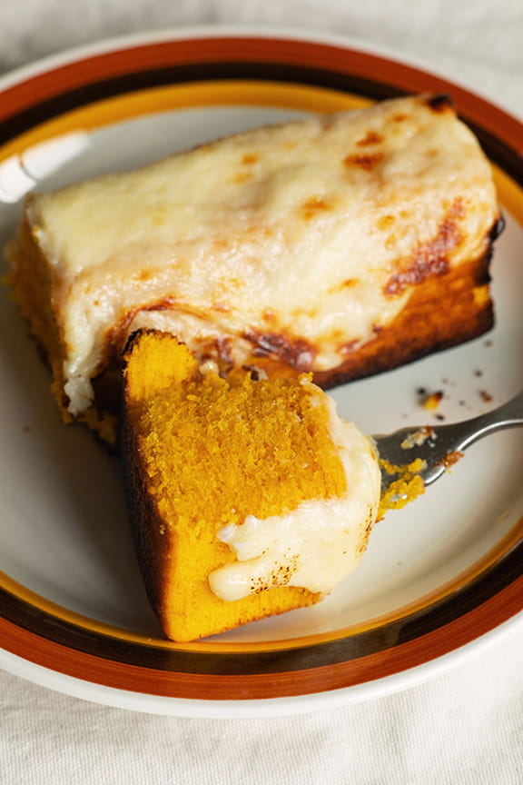 かぼちゃのバウムクリームチーズトースト