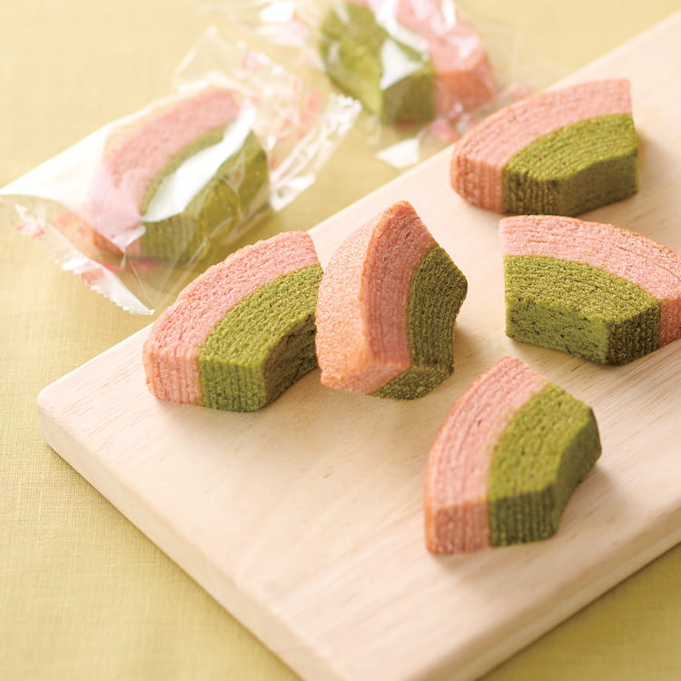 桜と抹茶のカットバウムのイメージ画像