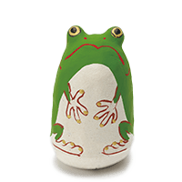 コシェルの起き上がり 人形　青がえる