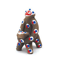 木葉猿　馬乗り猿