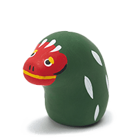 下浦土玩具 獅子舞　緑 