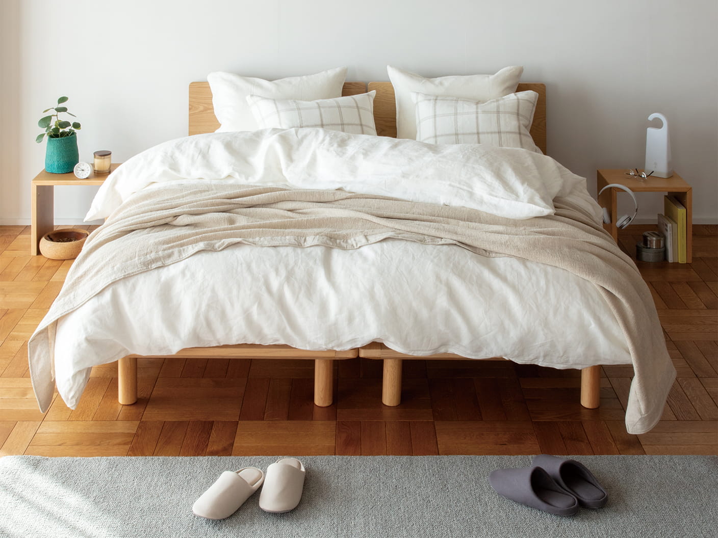 木製ベッドフレームの使用イメージ1