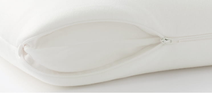 カバーを取り外すためにチャックを開けている画像