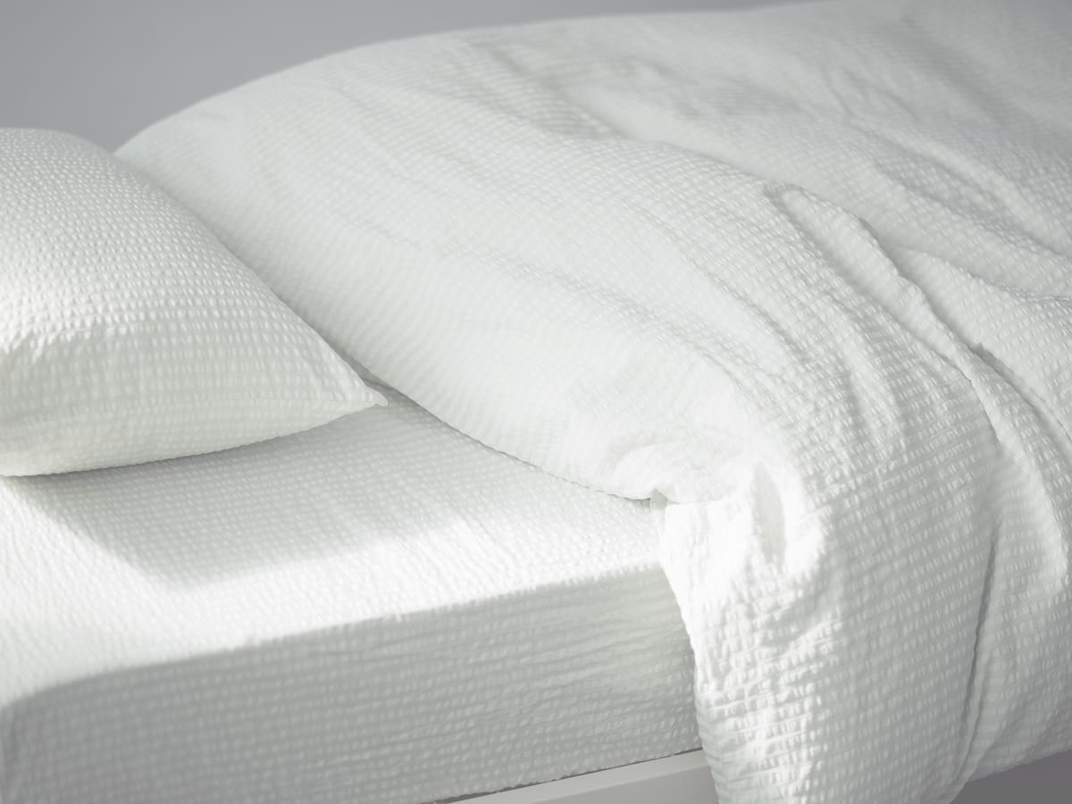 サッカー織のシーツと敷パッドのイメージ1