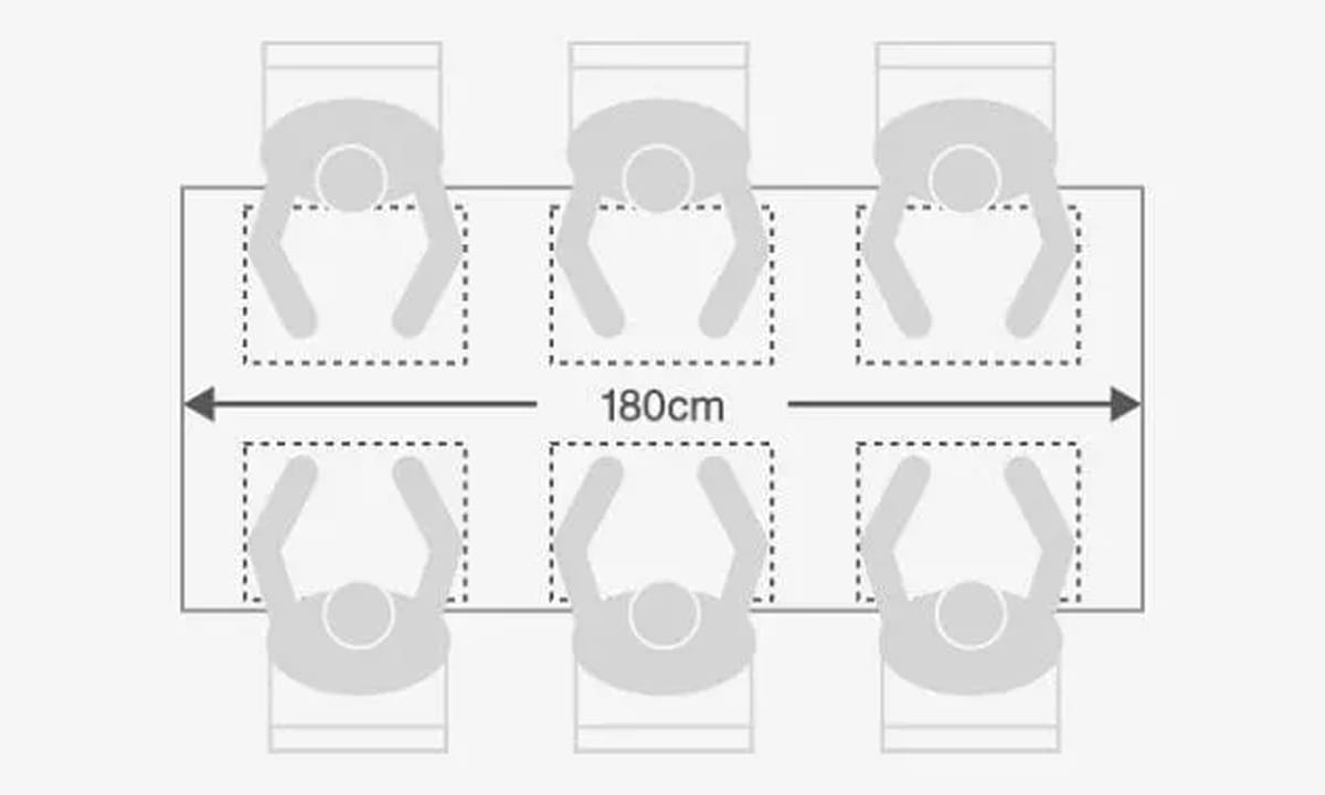 幅180cmのテーブルイメージ