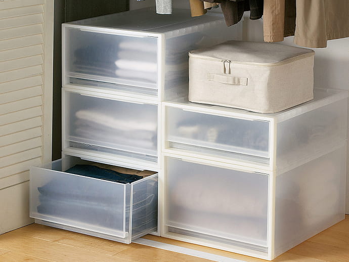 【宅送】ポリプロピレン　クローゼットケース　中