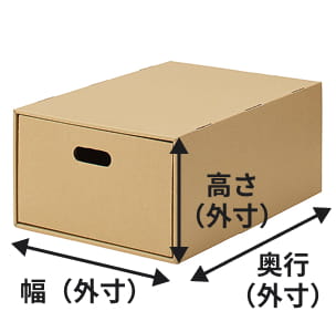 ダンボールの寸法イメージ