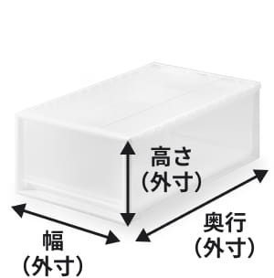 衣類ケースの寸法イメージ