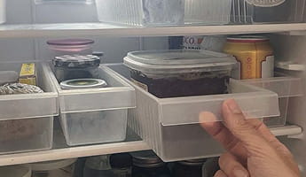 冷蔵庫の収納量をあげるコツのイメージ