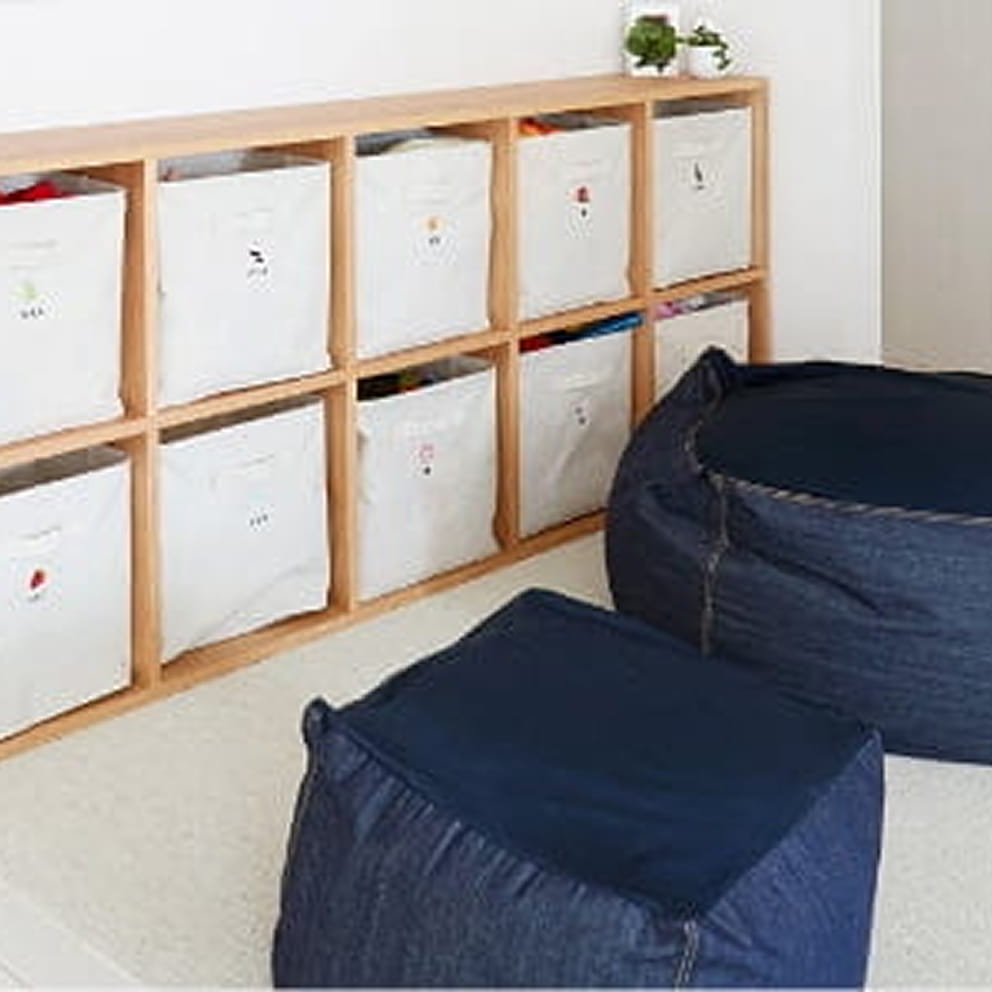 ぬいぐるみやおもちゃを隠す収納のイメージ