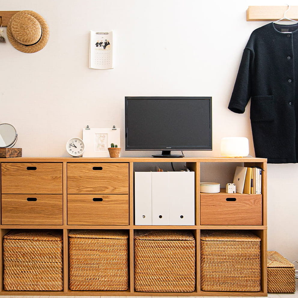 スタッキングシェルフと組み合わせるのイメージ