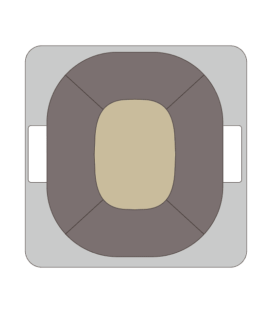 こたつにもなるローテーブル 小の俯瞰図