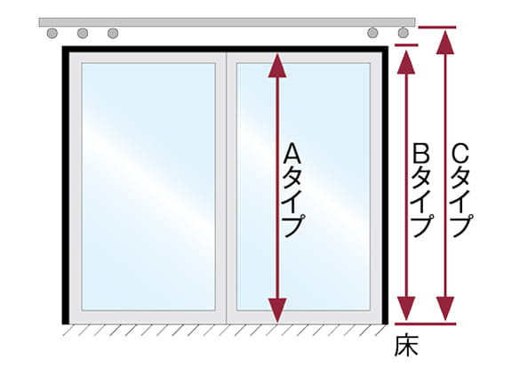 掃き出し窓を測る場合の計測場所のイメージ画像