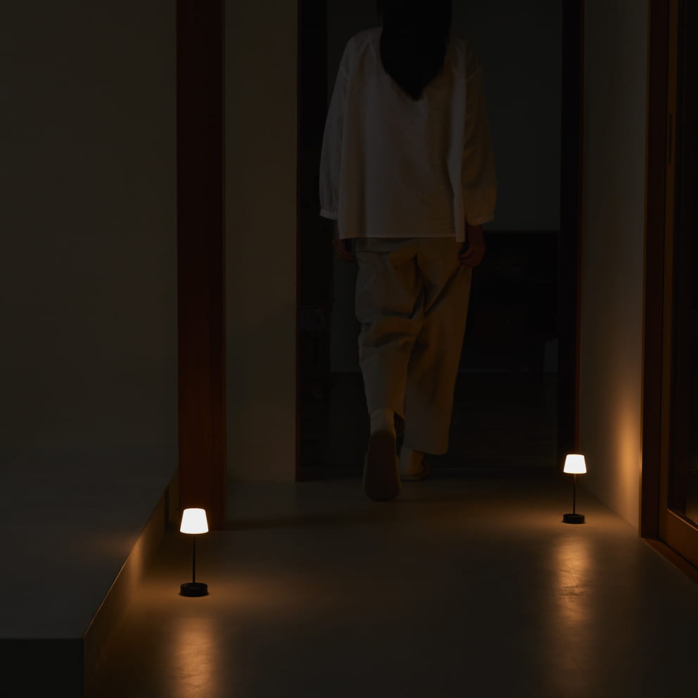 スタンドライト ミニ 人感センサー付の使用イメージ