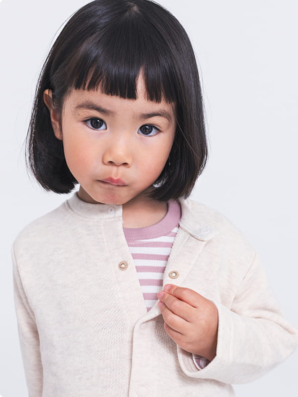 裏毛スウェットカーディガンのLOOKイメージ