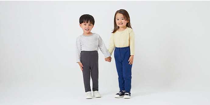 ストレッチ十分丈レギンス・デニム調ジョガーパンツ画像