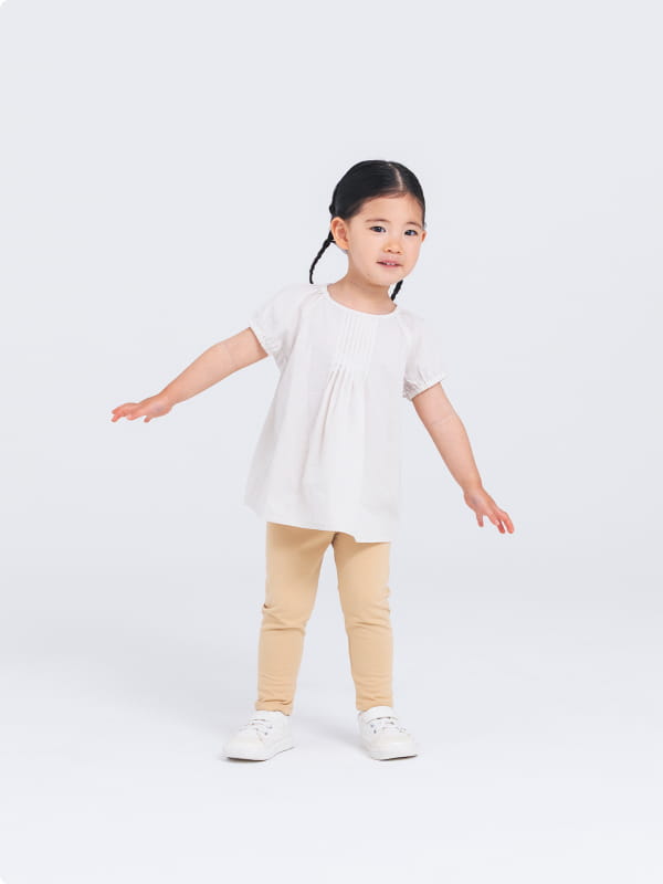 涼感ブロード半袖チュニックのLOOKイメージ