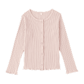 楊柳ガーゼフリルスリーブブラウスの画像