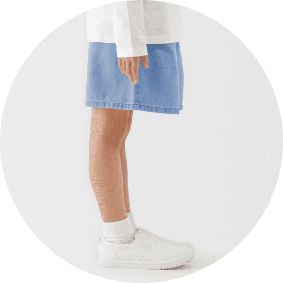 ライトオンスデニムキュロットの着用イメージ