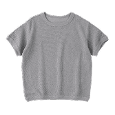ワッフル編みクルーネック半袖Ｔシャツの画像