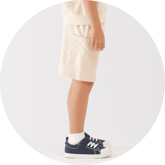 ライトスウェットハーフパンツの着用イメージ