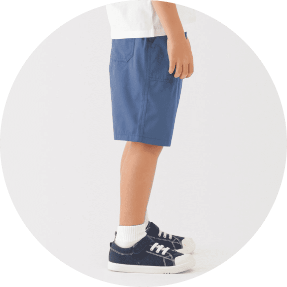 乾きやすいＵＶカットハーフパンツの着用イメージ