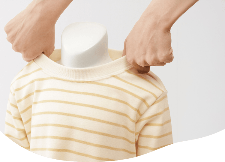 トップスのお着替えを応援 あたまするっとのイメージ