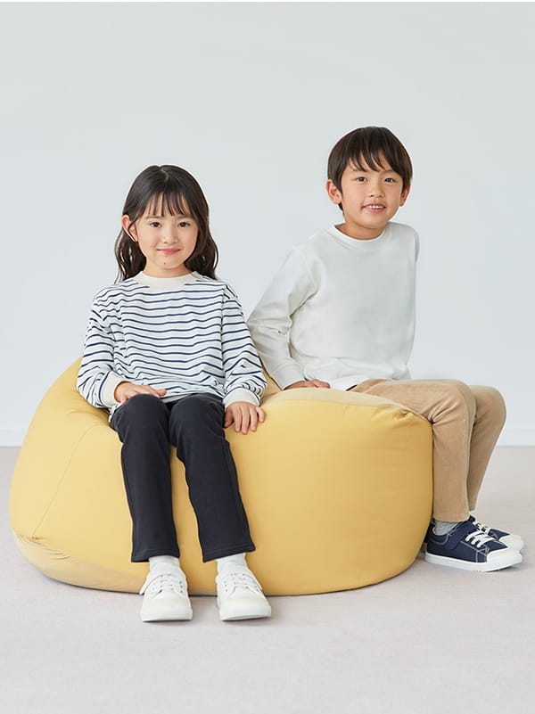 両面起毛クルーネック長袖Tシャツ着用イメージ画像