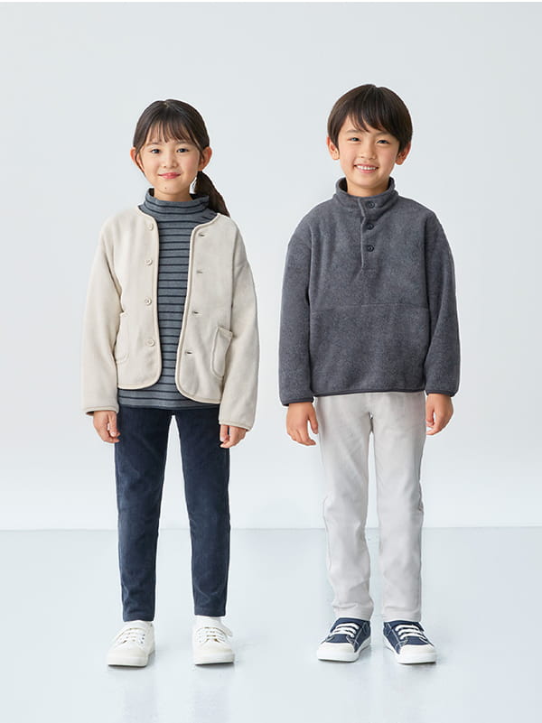 素材に還るフリース着用イメージ画像