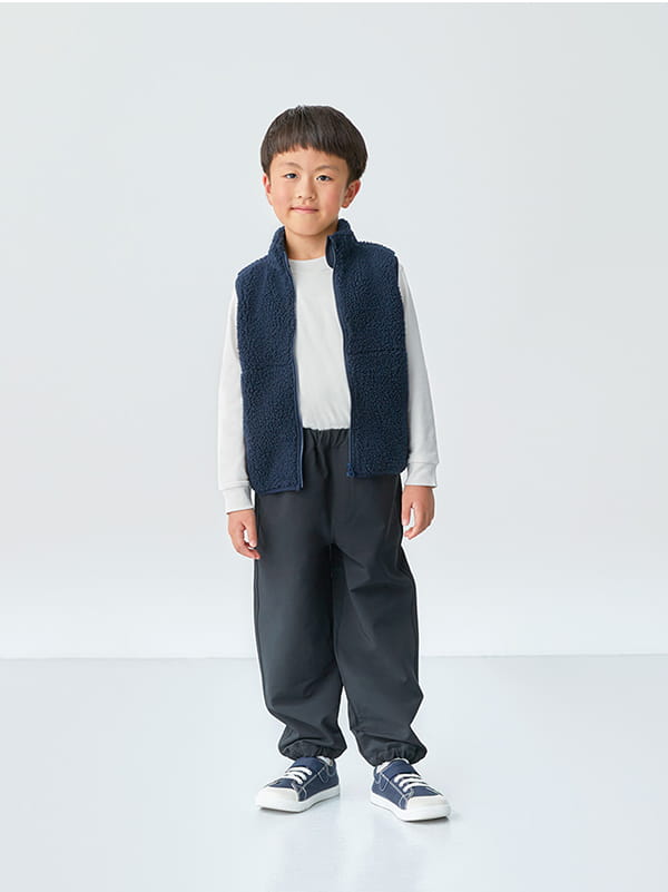 防風裏起毛ストレッチジョガーパンツ着用イメージ画像