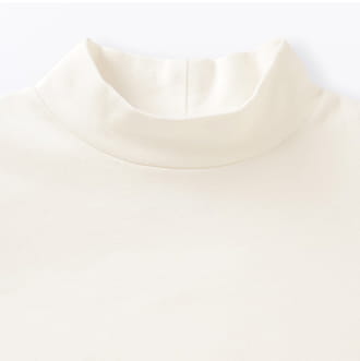 両面起毛ハイネック長袖Tシャツ 特徴画像