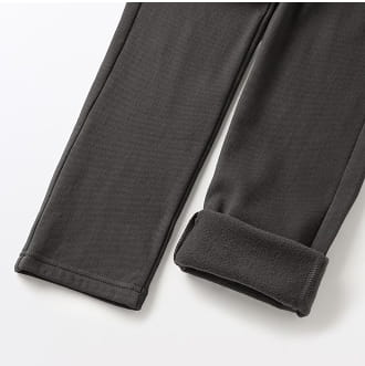 ストレッチ裏起毛スリムフィットパンツ 特徴画像