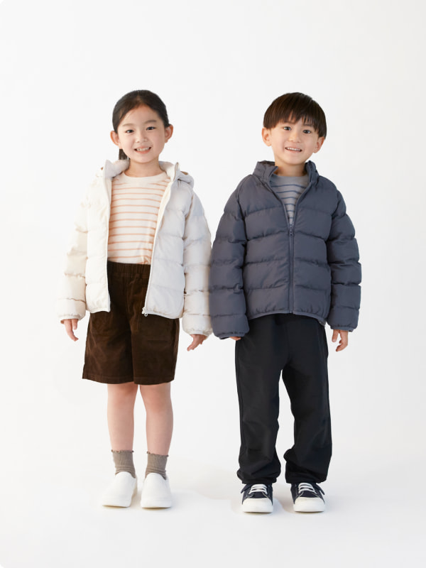 洗える中わた撥水フード付きジャケットのLOOKイメージ