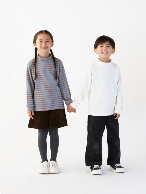 両面起毛ハイネック長袖ＴシャツのLOOKイメージ