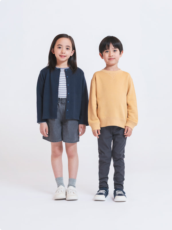 裏毛スウェットプルオーバーのLOOKイメージ