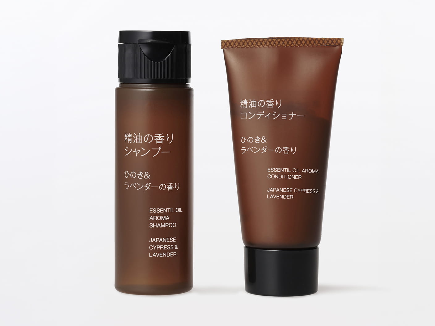 精油の香り　シャンプー＆コンディショナーお試しセット　ひのき＆ラベンダーの香り　２点セットの商品画像