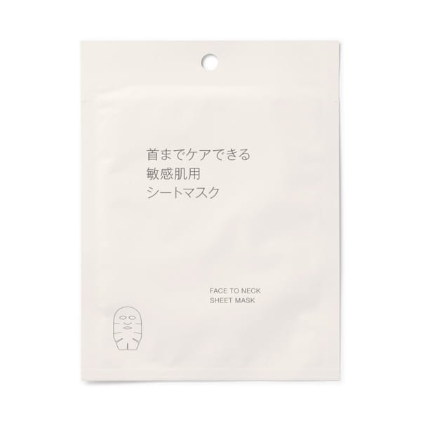首までケアできる敏感肌用シートマスク　１枚入
