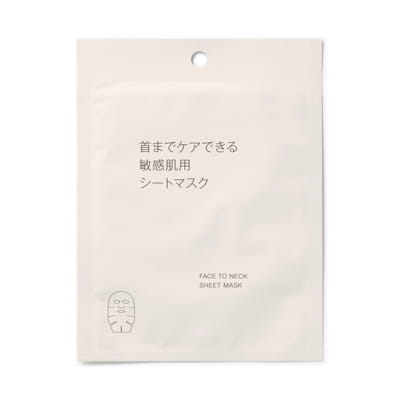 首までケアできる敏感肌用シートマスク　１枚入
