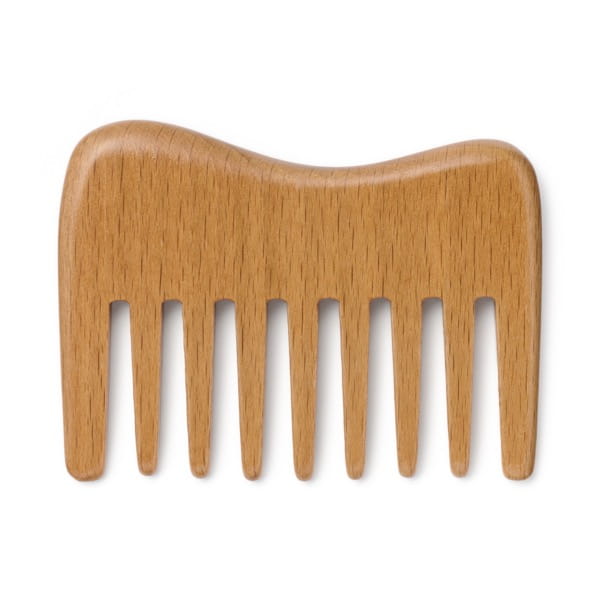 頭皮のマッサージもできるブナ材ヘアコーム
