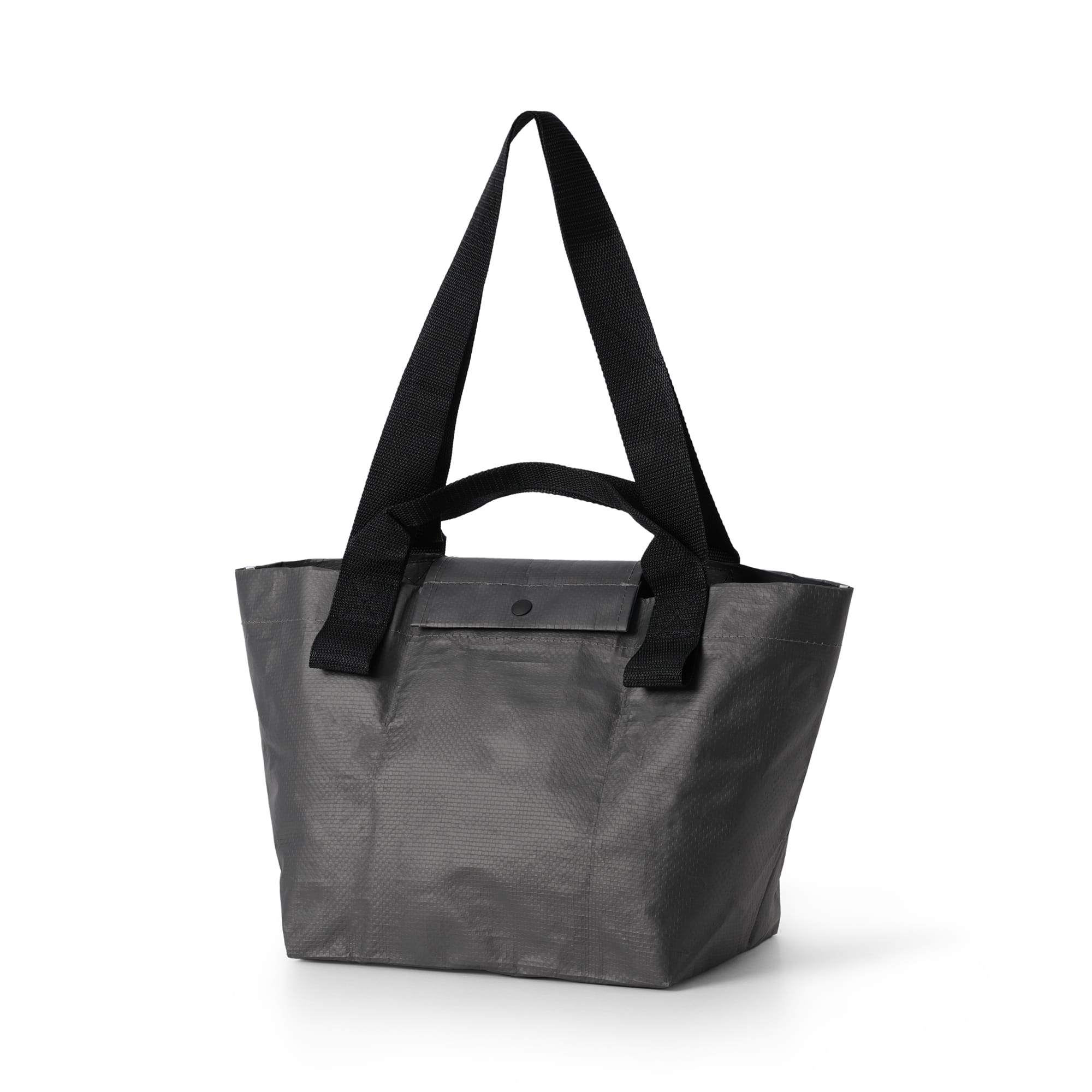 ポリプロピレンたためるミニトートバッグダークグレー