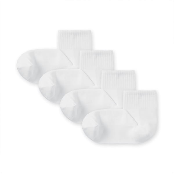 紳士　足なり直角　ショート丈靴下　白（４足組）