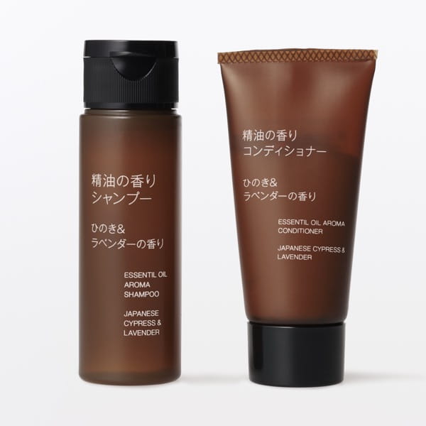 精油の香り　シャンプー＆コンディショナーお試しセット　ひのき＆ラベンダーの香り　２点セット