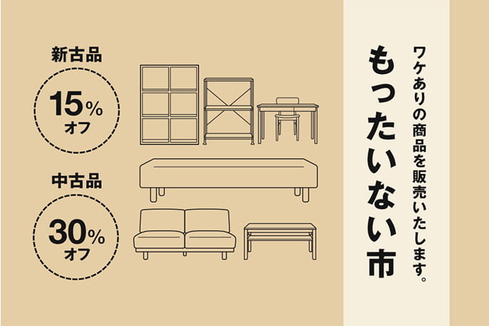ワケありの商品を販売いたします。新古品15%オフ、中古品30%オフ