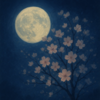 月夜の桜