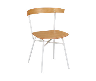 FERRET CHAIR WOOD SEAT White