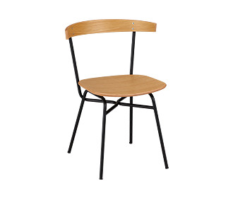 FERRET CHAIR WOOD SEAT Black