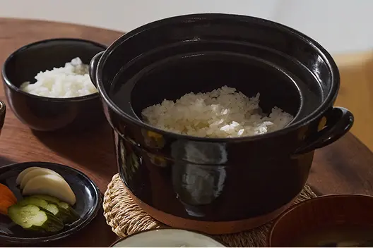 レンジで温め直せる 萬古焼ごはん鍋