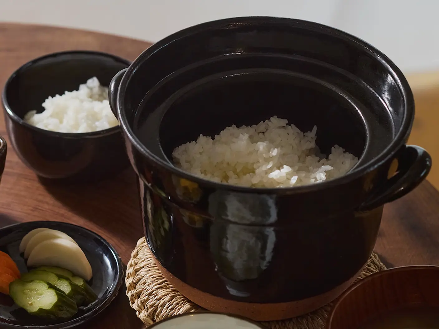 レンジで温め直せる　萬古焼　ごはん鍋